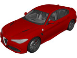 Alfa Romeo Giulia Quadrifoglio (2016) 3D Model preview