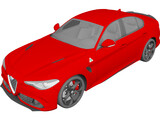 Alfa Romeo Giulia Quadrifoglio (2016) 3D Model preview
