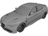 Alfa Romeo Giulia Quadrifoglio 3D Model preview