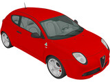 Alfa Romeo MiTo Quadrifoglio Verde (2014) 3D Model