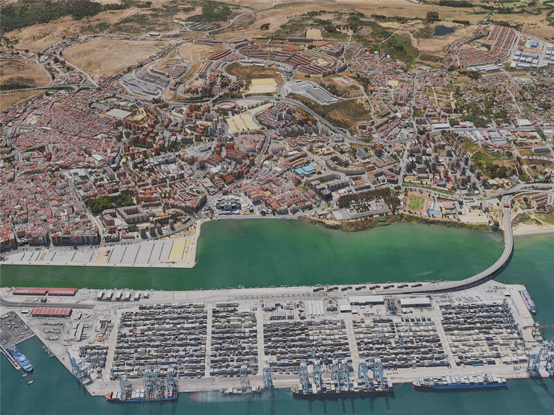 Algeciras City, Spain (2020) 3D Model
