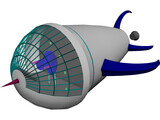 Alien Spaceship 3D Model preview