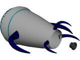 Alien Spaceship 3D Model