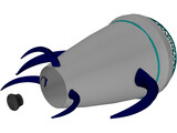 Alien Spaceship 3D Model
