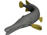 Alligator Gar (Atractosteus Spatula) 3D Model preview