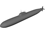 Alpha Submarine 3D Model preview
