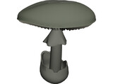 Amanita Phalloides: Death Cap Mushroom 3D Model preview