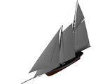 America Racing Yacht 3D Model preview