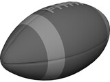 American Football Ball 3D Model preview