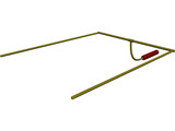 American Football Goal Post 3D Model preview