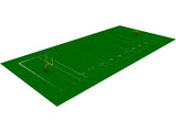 American Football Yard 3D Model preview