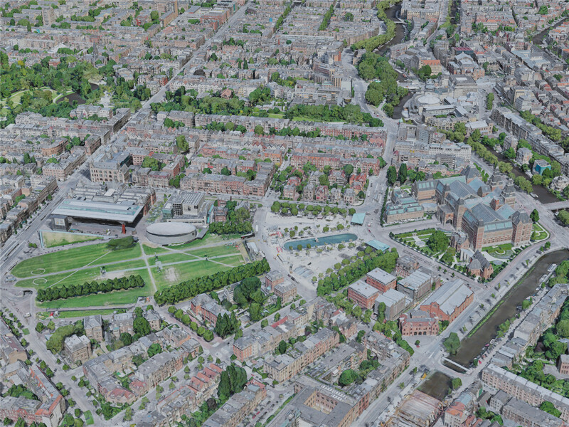 Amsterdam City, Netherlands (2019) 3D Model