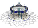 Amusement Park Carousel 3D Model