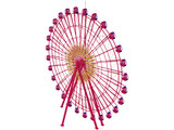 Amusement Park Wonder Wheel 3D Model