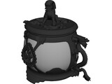 Ancient Chinese Vase 3D Model preview