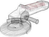 Angle Grinder 3D Model