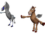 Animated Cartoon Horse 3D Model preview