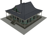 Antique House 3D Model preview