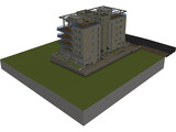 Apartment Building 3D Model preview