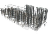 Apartment Building 3D Model