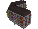 Apartment Building 3D Model preview