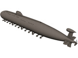 APL Victor III Submarine Russia 3D Model
