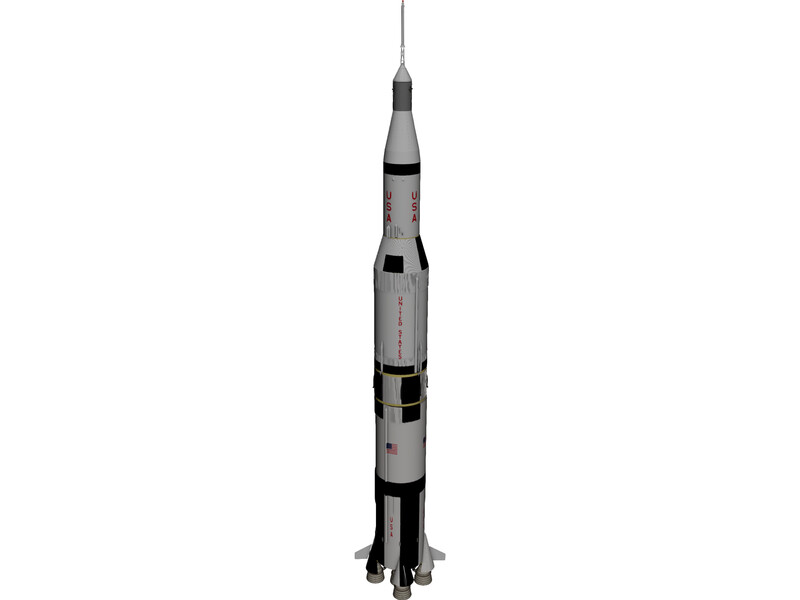 Apollo Saturn V Rocket 3D Model