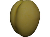 Apricot Fruit 3D Model preview
