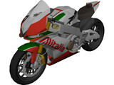Aprilia RSV4 Alitalia 3D Model preview