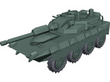 Armoured Car 8x8 3D Model preview