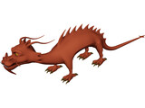 Asian Fire Dragon 3D Model preview