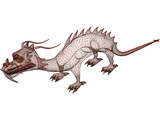 Asian Fire Dragon 3D Model