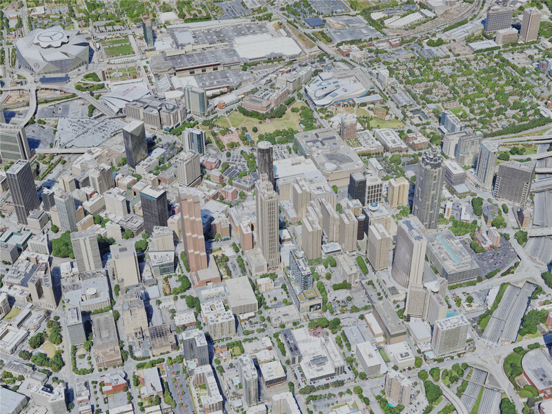 Atlanta City, GA, USA (2023) 3D Model