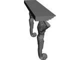 Atlantid Fireplace Supports 3D Model preview