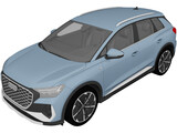 Aud Q4 E-Tron S-Line (2022) 3D Model preview