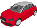 Audi A1 3D Model preview