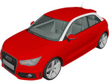 Audi A1 (2010) 3D Model preview