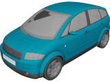 Audi A2 3D Model preview