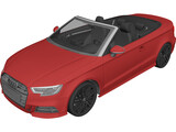 Audi A3 Cabriolet (2017) 3D Model preview