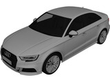 Audi A3 Sedan (2017) 3D Model preview