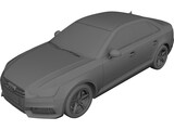 Audi A4 (2017) 3D Model preview