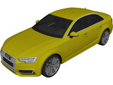 Audi A4 2.0T Quattro S-Line Sedan (2016) 3D Model preview