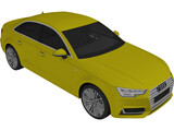 Audi A4 2.0T Quattro S-Line Sedan (2016) 3D Model