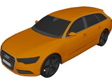 Audi A6 Avant (2012) 3D Model preview