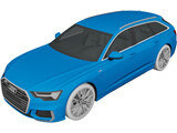 Audi A6 Avant S-line (2019) 3D Model preview