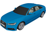 Audi A6 TFSI (2017) 3D Model preview