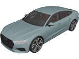 Audi A7 Sportback (2018) 3D Model preview