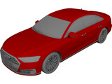 Audi A8 (2017) 3D Model preview