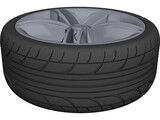 Audi Original Wheel 3D Model preview
