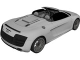 Audi R8 5.2 FSI Spider 3D Model preview
